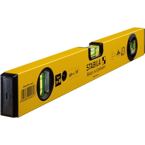 Stabila Wasserwaage Type 70 W Aluminium Richtwaage Messwerkzeug 40 - 100 cm, Ausführung: Type 70 W, 40 cm