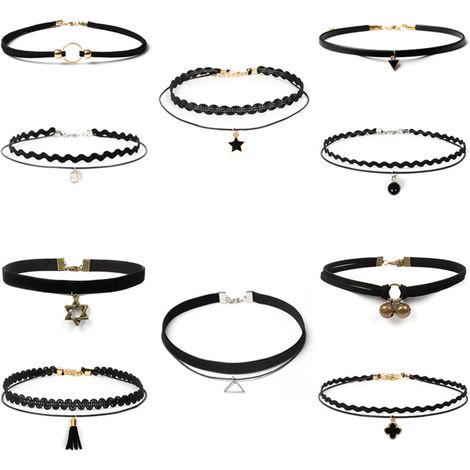 Collier classique à plusieurs rangs pour femme, style vintage, chaîne punk, accessoires pour femme (1/5)