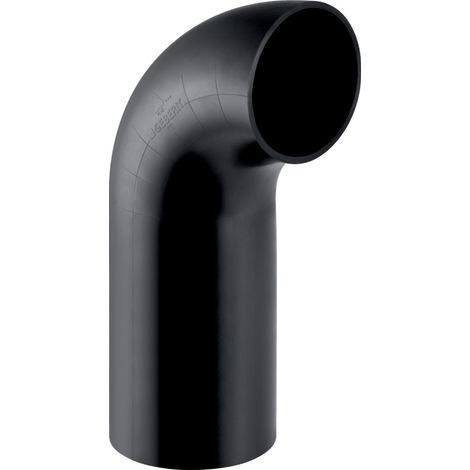 PEHD 63/90 Bogen mit verlängertem Ende, schwarz (HDPE-Kanalisation) (1/2)
