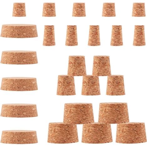 30 bouchons liège - pour bouteilles de vin, bière et liqueur (1/5)
