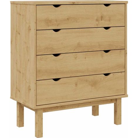 Cassettiera OTTA 76,5x39,5x90 cm in Legno Massello di Pino vidaXL (1/5)