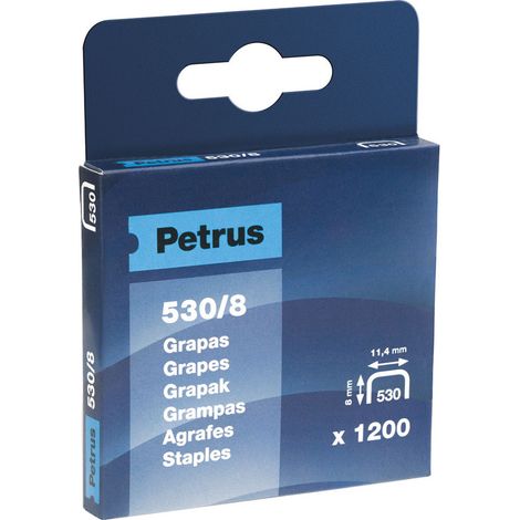 Boîte 1200 Agrafes Mod. 530/8mm 77514 Petrus (1/2)
