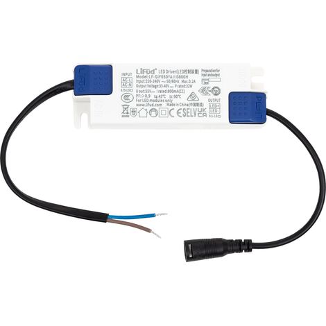 Driver LED 220-240V – Sortie 33-40V DC 800mA – 32W No Flicker – Efficacité énergétique élevée – Pour panneaux LED et plafonniers – Lifud