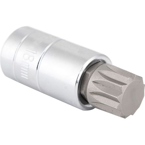 Satz von 10 12-Punkt-Vielzahn-Steckschlüsseln M4-M18, Dreifach-Vierkantbits, 1/4" 3/8" 1/2" Antrieb, Werkzeugreparaturset. (1/5)