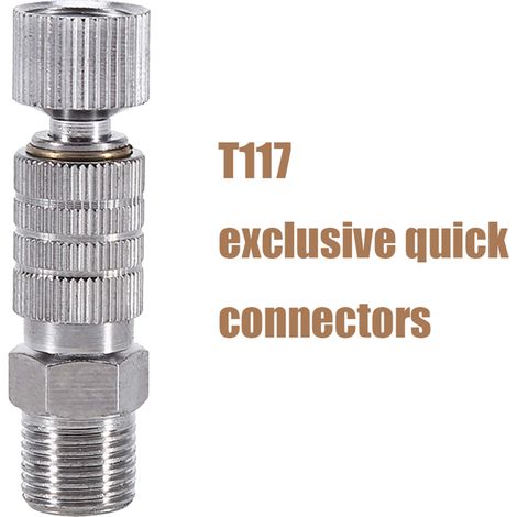 Raccord rapide pour aérographe 1/8 po, adaptateur et tuyau de connexion (1/5)