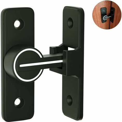 Illuminated Sliding Interior Door Lock, Shackle Lock for 90° Swing Door, Anti-Theft Hasp Deadbolt