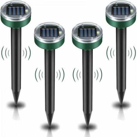 Répulsif solaire à ultrasons pour rats, 4 pièces, Anti-rongeur, étanche IP65, répulsif pour rats de jardin (1/4)