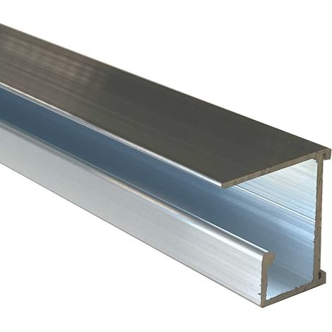 Rail en aluminium à visser sous tablettes pour dossiers suspendus, brut, Lg 1000 mm HOMEWELL