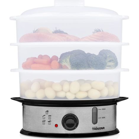 Cocedor a Vapor Eléctrico Tristar VS-3914 12 L 1200W Blanco Plástico 1200 W