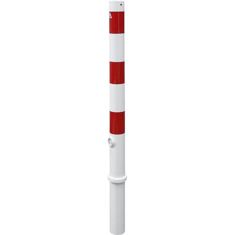 Schake, Potelet de délimitation, Ø 76 mm, blanc / rouge,