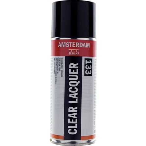 Laque transparente - Brillante - Peinture acrylique - Bombe de 400 ml - Amsterdam