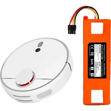 Batteria di ricambio, capacità 9800 mAh, compatibile con vari robot aspirapolvere, 14,4 V BRR 9800 mAh (1/2)