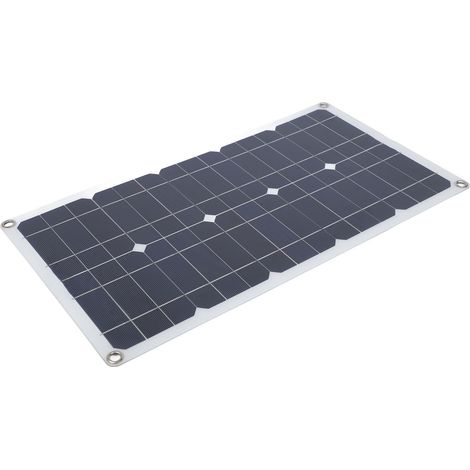 Panneau Solaire 100W Kit IP67 Imperméable Haute Efficacité Chargeur Solaire avec Contrôleur 20A 12V 24V 2 Crochets pour Extérieur (1/5)