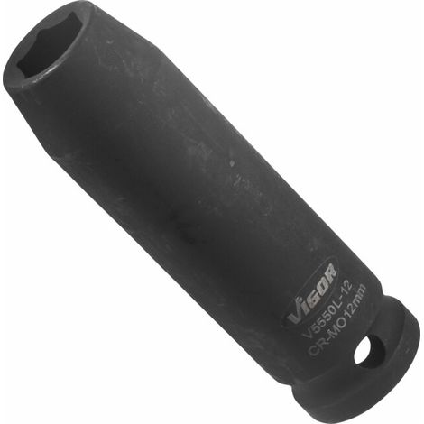 VIGOR Douille à chocs longue V5550L-12 12 mm (1/4)