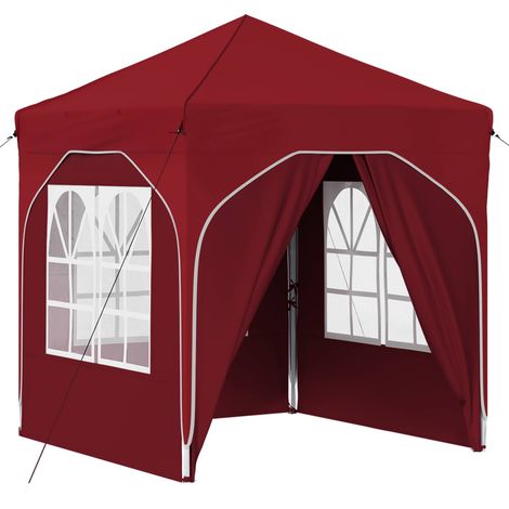 Pop-up Partyzelt 192 x 192 x 245 cm Bordeauxrot vidaXL