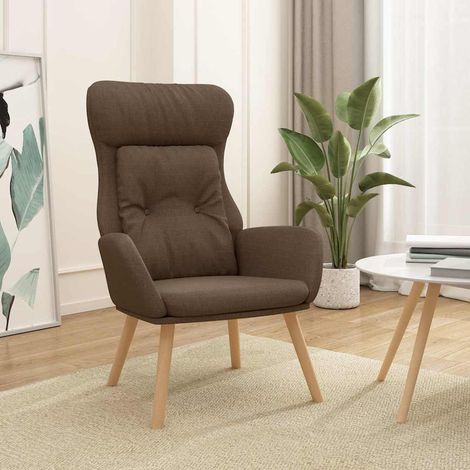 vidaXL Chaise de relaxation Marron Tissu (1/5)