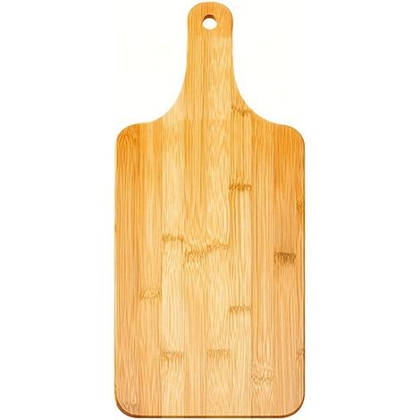 Planche à Découper en Bambou - 27 x 15 x 1,4 cm - Pour Pizza Légumes Viande Fromage - Planche de Cuisine et Service - 1 Pièce (1/5)