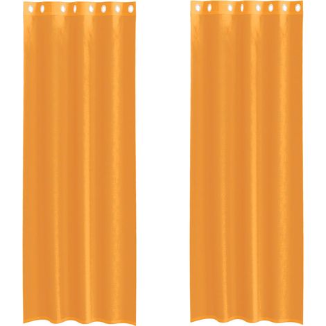 Maison Exclusive - Tende in Voile con Occhielli 2 pz Arancio 140x300 cm