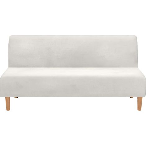Housse De Canapé Convertible Sans Accoudoirs, En Velours Extensible, Épaisse, Douce, Confortable, Pour Canapé-Lit, Canapé Lit Pliable (Velours Épais Beige) (1/5)