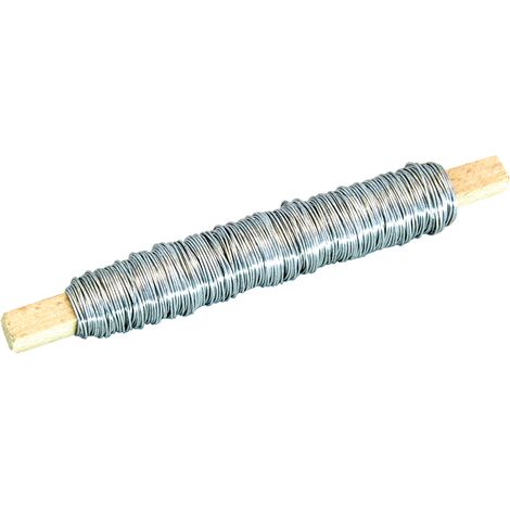 GOEBEL - 100 x Fil de fer verz. Diamètre 0,65mm Bobine en bois (10 kg) - 3840m (1/2)