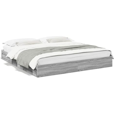 Maison Exclusive - Giroletto Cassetti Grigio Sonoma 180x200 cm Legno Multistrato