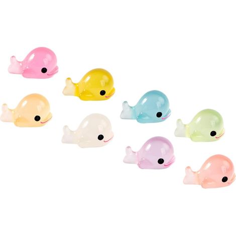 8 Stück Winziger Harzdelfin Miniaturfiguren Mikrolandschaft