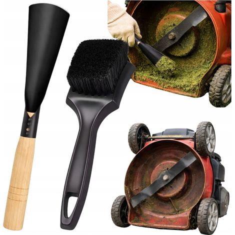 Kit di pulizia per tosaerba 2 in 1: raschietto e spazzola per erba (1/5)