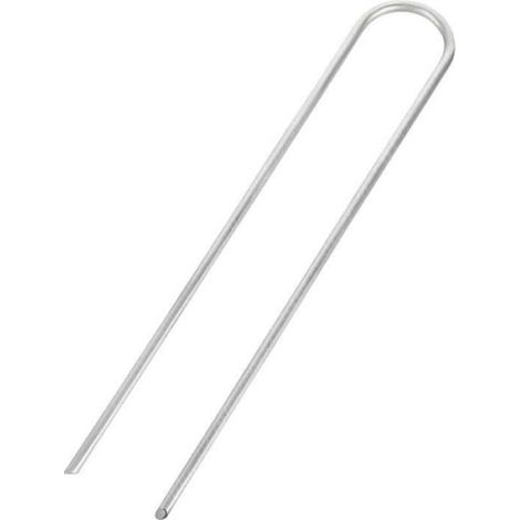 Piquets de Fixation - Inoxydable - H200mm - L25mm - Ø3,8mm - Tête Ronde - Acier Galvanisé (1/2)