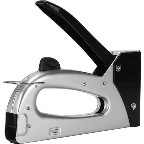 Agrafeuse portable, durable, sûre, pratique et ergonomique, agrafeuse manuelle pour la fixation de matériaux, bricolage, décoration, menuiserie (1/5)