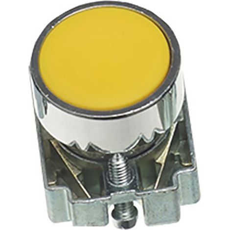 Tête de bouton-poussoir RS PRO Jaune, Momentané, Ø découpe 22mm ( Prix pour 1 )