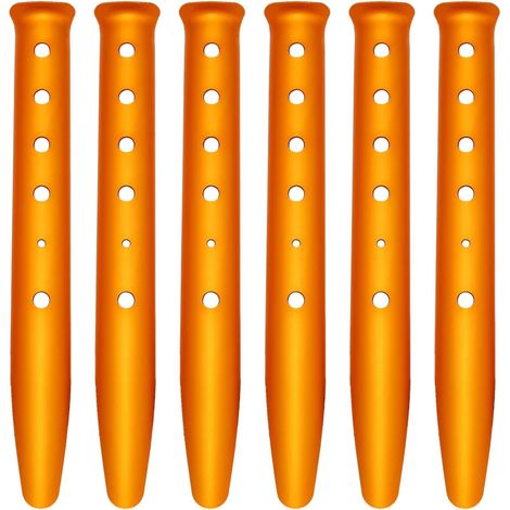 6 Pièces Sardines Camping Piquets de de Neige et de Sable Chevilles en Alliage D'Aluminium en Forme de U Chevilles de Clous Légers pour Camping Randonnée Auvent Bâche