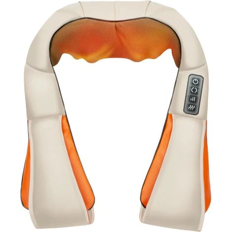 Appareil de massage shiatsu pour la nuque et les epaules avec fonction chauffante beige (1/5)