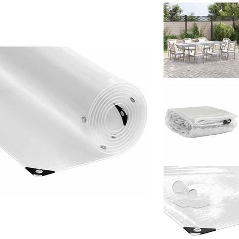Bâche transparente avec œillets 6x6 m PVC - Bâche Transparente - Bâches Transparentes - Bâche Claire - Bâche Transparente Robuste (1/5)