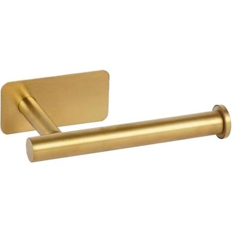 Porte-papier toilette inox doré pour WC et salle de bain (1/2)