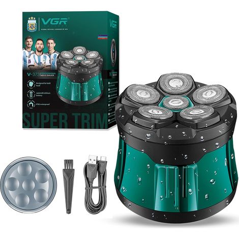Men's Bald Head Shaver Floating 6D Waterproof IPX5 With LED Display Men's Electric Shaver for USB Charging, Bald Crane Trimmer with Travel Lock, LED Display, Waterproof IPX5 (1/5)
