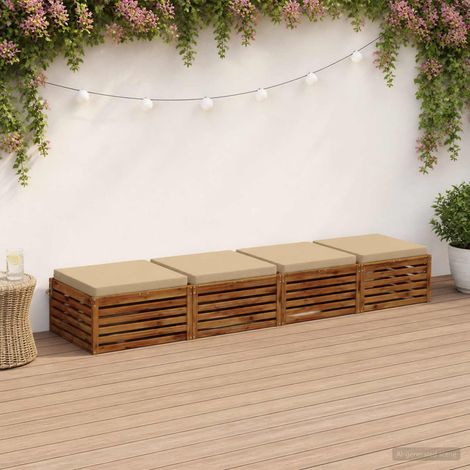 vidaXL Cojines de Asiento de 4 Piezas SOEST 4 uds. 100% Poliéster (1/5)