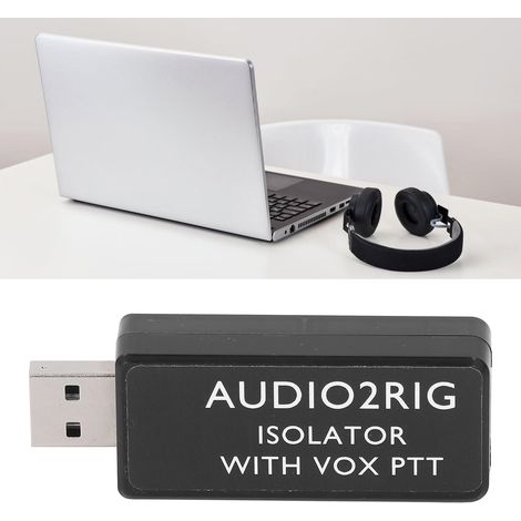 AUDIO2RIG Isolateur de connecteur de carte son USB pour stations de radioamateurs KENWOOD, YAESU et ICOM, compatible avec la commande VOX PTT (1/5)