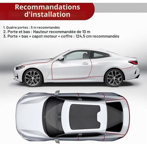Protection Portiere Voiture, Bande en Silicone Souple 5M Protections Bord Portière De Voiture Caoutchouc Transparent (1/4)
