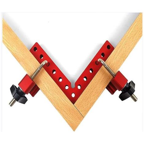 Règle à Angle droit pour le travail du bois Règle de serrage d'angle réglable pour le travail du bois Pinces à Angle droit en alliage d'aluminium Cadre porte-étau