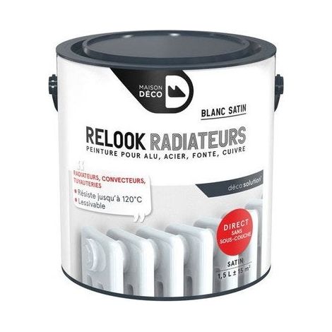 Peinture Relook Radiateurs Maison Deco Blanc Satiné 1.5 L (1/3)