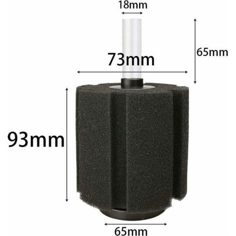 2 Pièces Filtre éponge, Maille protection, Écume haute densité, Aquarium, Réservoir poissons (1/3)