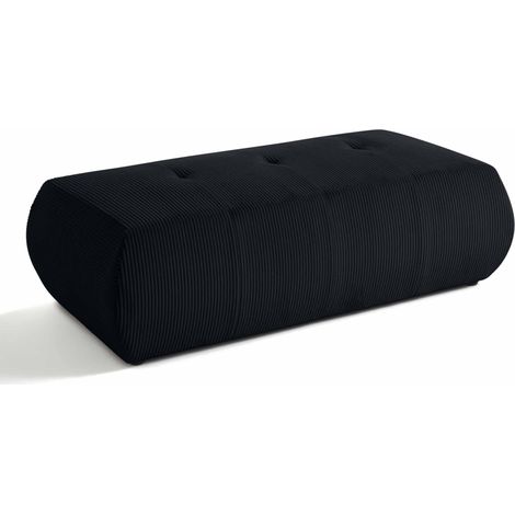 Onyx - pouf d'appoint - en velours côtelé - noir (1/5)
