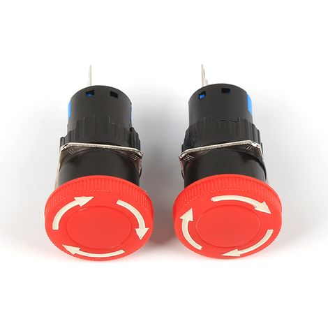 Miniature self-locking LA16Y-11ZS mushroom head emergency stop button switch 16mm
