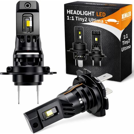 2x AMPOULES H7 LED Tiny2 ULTIMA +480% - 3600Lms réels 16W équivalent 50W CANBUS - XENLED - voiture moto - ratio 1:1 - plug&play (1/5)