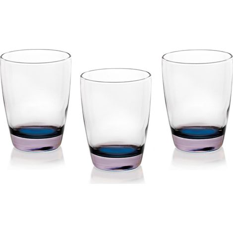 Set 3 Bicchieri da Tavola in Vetro Domino Sound Blu 300 cc Cerve (1/2)
