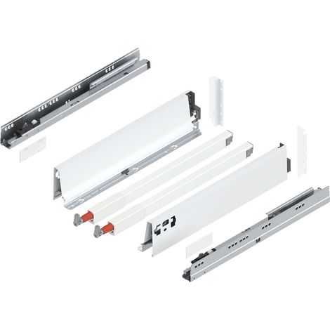 Blum Tandembox antaro D-Reling Schubladenschienen-Set 1 Paar, 30kg 400mm Vollauszug Blumotion, seidenweiß