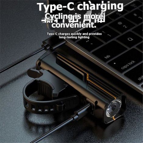 Phare Vélo - Étanche IPX5 - Rechargeable USB-C - Pour Cyclisme Route et Urbain - 1 Pièce (1/5)