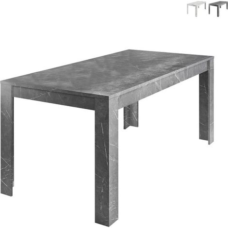 Esstisch 180x90cm modern Marmoroptik Excelsior - Schwarz (1/5)