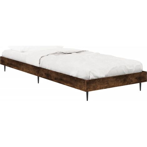 vidaXL Giroletto senza Materasso Rovere Fumo 75x190 cm in Truciolato (1/4)