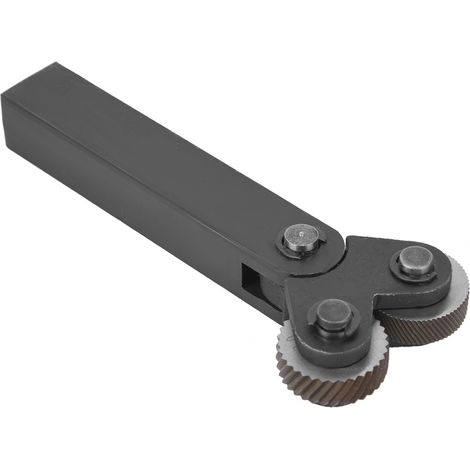 Kit 7 pièces molette moletage acier double galet diagonale linéaire, pas 0,5/1/2 mm, outil de tournage filetage, accessoire de précision pour métal. (1/5)